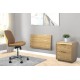 Curve Wall Mounted Drop Desk Oak